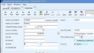 Tutorial Software Akuntansi Seventhsoft - Master Customer