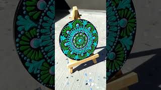 Easy Dot Mandala Painting on Small Round Wooden Board/Wooden Coaster...