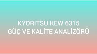 Kyoritsu KEW 6315 Güç ve Kalite Analizörü