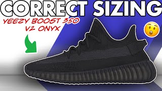 Sizing guide YEEZY BOOST 350 V2 Onyx preview sizing 2022 #shorts