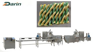 Twisted Dog Snacks Processing Line/How to twist dog treats/Dog Treat Making Machine