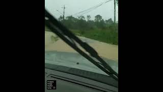 Caparo are flooded in interior Central Trinidad. Trinidad and Tobago #trinidadrain