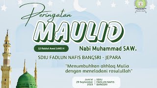 Peringatan Maulid Nabi Muhammad SAW SDIU Fadlun Nafis Bangsri Jumat 29-09-2023