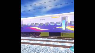 Indian train crossing3d  level crossing speed Mahamana train