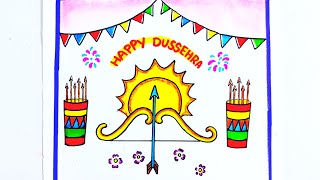 Dussehra drawing/happy Dussehra/vijaya dashmi drawing/Dussehra poster/Dussehra easy drawing/ravan