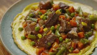 Easy Bistik Veggie Omelette Recipe with Emborg