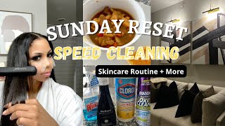 SUNDAY RESET: CLEAN WITH ME | COOKING | RELAXING SELF CARE, WRITING OUT MY VISION