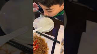 Taiwanese food bean noodles and fried oysters