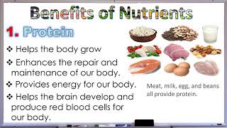 science 6 second lesson Nutrients