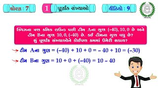 Std 7 Maths Chapter 1 Video-9 (Examples of integers numbers) (પૂર્ણાંક સંખ્યાના દાખલા)