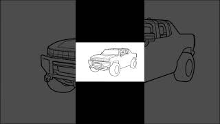 How to draw a HUMMER EV / drawing hummer ev 2024