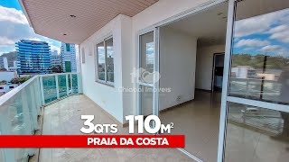 Amplo Apartamento de 110m² de 3 Quartos, SOL DA MANHÃ a 2 min do Shopping Praia da Costa!😍🏖️