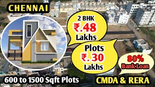 2 BHK Compact House With Plots For Sale in Chennai,Mangadu | CMDA & RERA APPROVED PLOTS