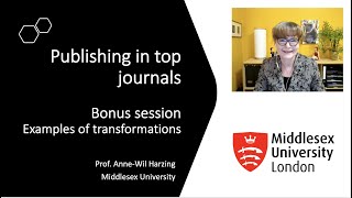 Publishing in top journals - Bonus session