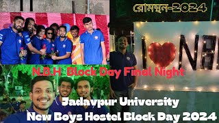 Jadavpur University New Boys Hostel Block Day Final Night 2024| রোমন্থন 2024 | #jadavpuruniversity