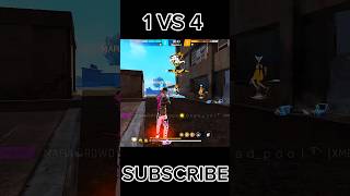 Free fire new 1vs 4 shorts #freefire  #viral #shorts