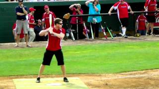 05/15/12 NASCAR Day at Campbell's Field, Camden, NJ - CARL EDWARDS at Bat