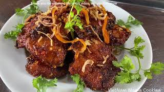 VietNam Mama Cooking - thịt cá trắm xào chua ngọt- sweet and sour stir-fried carp meat