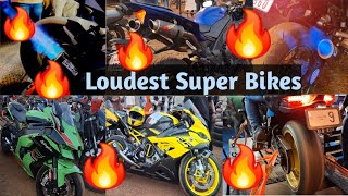 Loudest Superbikes Exhaust Sound🔥|Superbikes  in India Bike week 2024