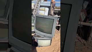 Joshua Tree ewaste Desert Art #electronicrecycling #electronicwaste #crt