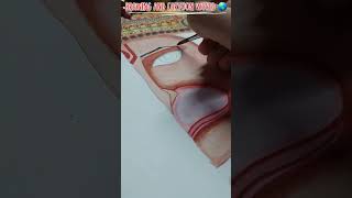 Half face drawing #Hanuman ji drawing#shorts#youtubeshorts #art #shortsviral #Drawingandcartoonworld