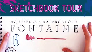 Watercolor sketchbook tour - Clairfontaine 100% cotton pad