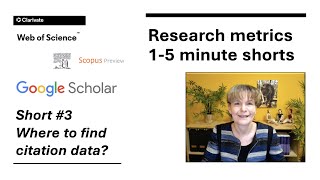 Research metrics 3 - Where to find citation data?