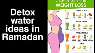 Weight loss detox water ideas in Ramadan Kareem.