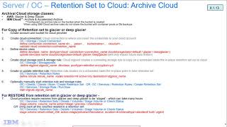 IBM Spectrum Protect 8.1.13 Retention sets to AWS glacier OC - Demo