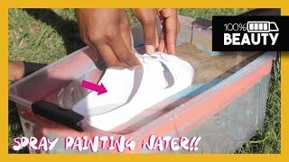 HOW TO MAKE TYE DYE SANDALS (HYDRO DIPING)