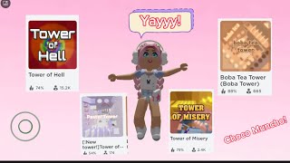 🍀😅Playing Tones of the BEST Tower Games I could find! 🎉🤣 (Roblox…!!) 🍭💝