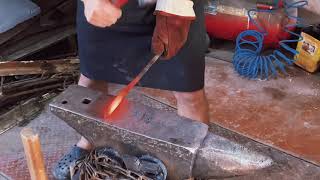 Hand forged knife, forging a knife