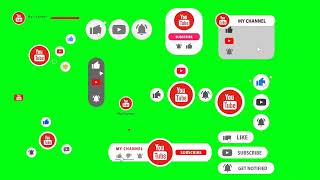 Top 10 || Green Screen Animated Subscribe Button || Green Screen Effects #youtubecreator
