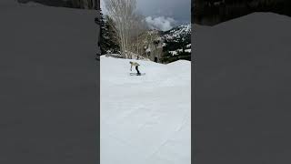 180 to Switch 180 Skiing #ski #skiing #shorts #snow #sports