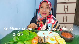 Nasi liwet.ikan asin.telor ceplok.sambel dan lalab‼️Mukbang asyiik di tahun 2023