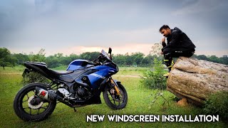 Installing New Windscreen on REXA || Yamaha R3 - Zero gravity Windscreen