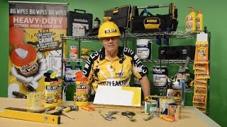 Удаление краски с помощью салфеток Big Wipes Heavy-Duty 4x4 для трудновыводимых пятен