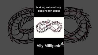 PRIDE BUGGIES - Ally Millipede #digitalartwork #artprocess #pridemonth