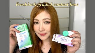 Freshlook colorblends graded contact lens for nearsighted/ myopia