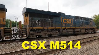 CSX M514 with 3313 & 827 in Decatur