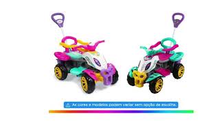 Quadriciclo Infantil a Pedal - Modelo em 3 Cores - Brinquedo Infantil