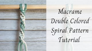 Macrame Double Colored Spiral Pattern