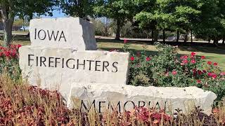 Coralville Iowa Fire Fighters Memorial Wall First Responders Fireman USA 9/11 Police EMS Ambulance