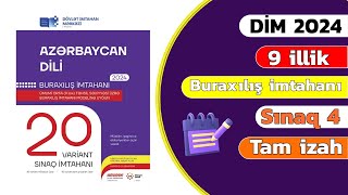 DIM 20 variant sınaq 4.Buraxılış imtahanı.Azərbaycan dili.9-cu sinif