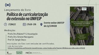 Lançamento livro Política de Curricularização da Extensão da Unifesp