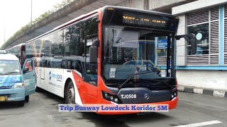 Trip Bus Transjakarta Lowdeck Mercedes Benz 1726 Koridor 5M via Stasiun Kereta Matraman