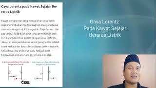 Gaya Lorentz Pada Kawat Lurus Sejajar Berarus Listrik