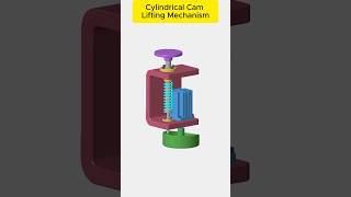 Cylindrical cam lifting Mechanisms! Solidworks 3D Animations #shorts #ytshorts