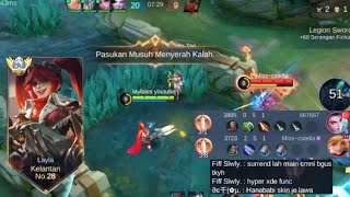 LAYLA VS FANNY❗BUILD ONE SHOT ENEMY DELETE! ENEMY SURREND | build top 1 global Layla