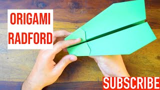 Origami Radford (Paper Airplane) Tutorial - How to make an Origami Radford Plane